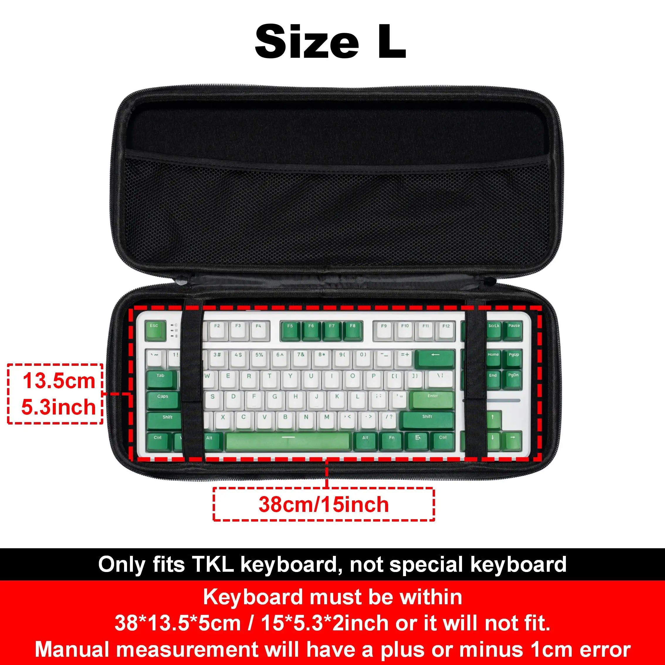 EVA Hard Keyboard Storage Bag Large Capacity Thickened Keyboard Protective Bag Water-Resistant Dustproof Keyboard Storage Case Zpaxo Size L