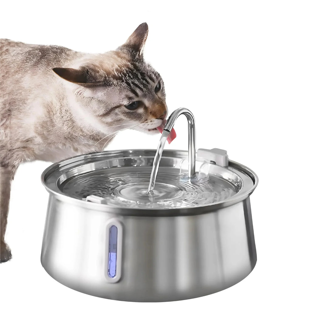 Cat Fountain Stainless Steel Pet Water Feeder 4L Large Capacity Automatic Pet Water Dispenser Multi-layer Filtration Water Bowl Zpaxo