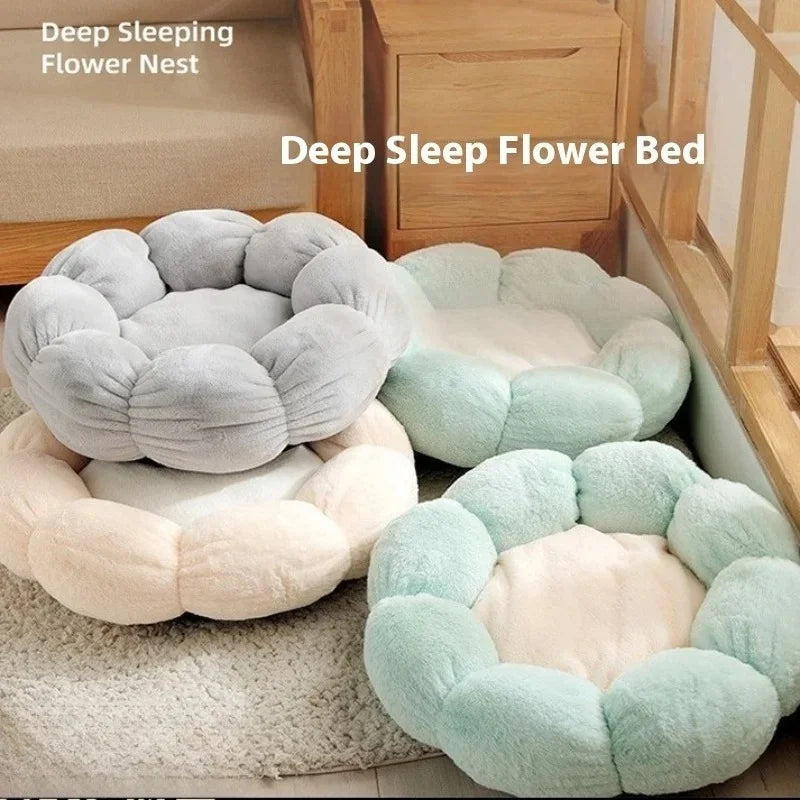 Comfortable Sleep Pet Bed Unique Flower-shaped Indoor Outdoor Use Dog