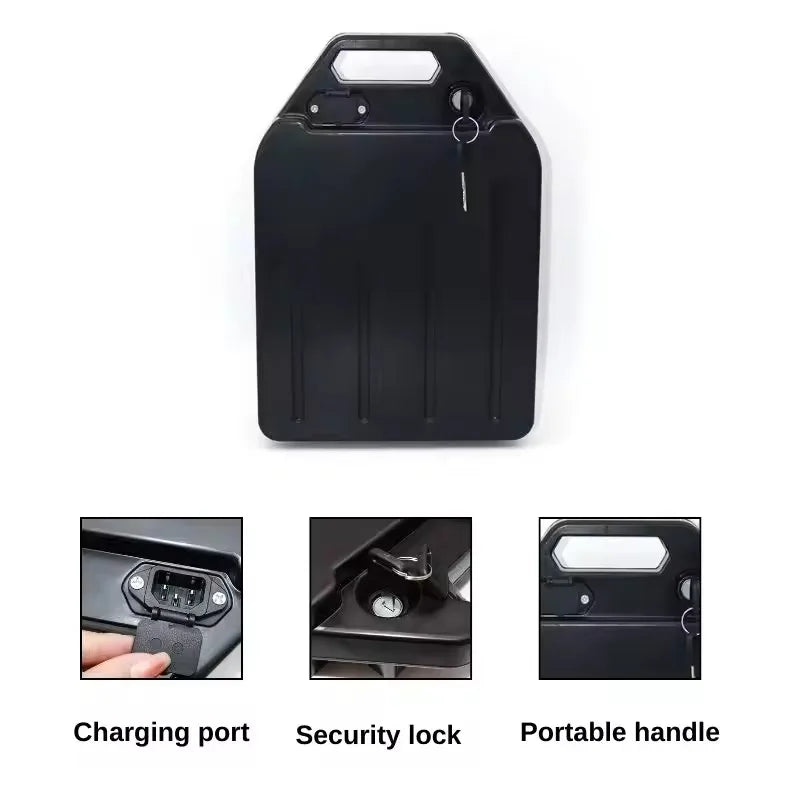 60V 20Ah-40Ah Electric Motorcycle Li-ion Battery Pack 2000W for Harley Two Wheel Foldable Citycoco Electric Scooter,Free Charger Zpaxo