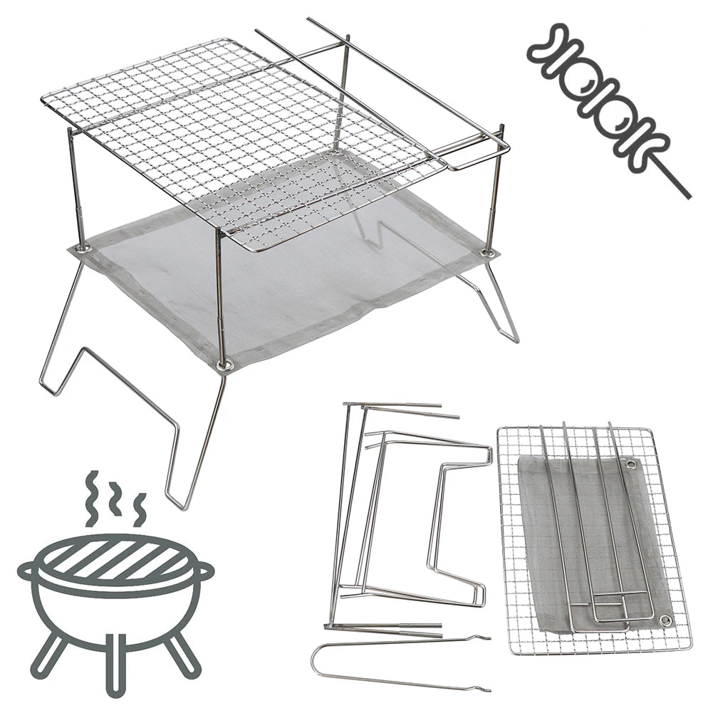 Charcoal Kebab Stove Storage Bag Barbecue Grill Stainless Steel