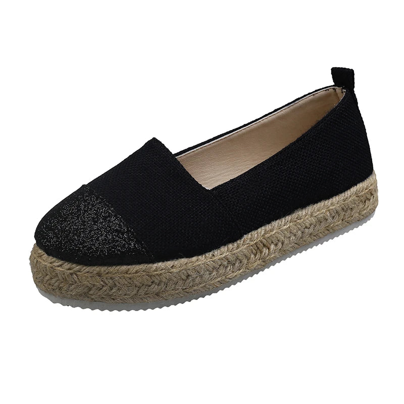 Women's Shoes Flats Slip Casual Flat 2025 Spring Autumn Arrival Zpaxo black 35