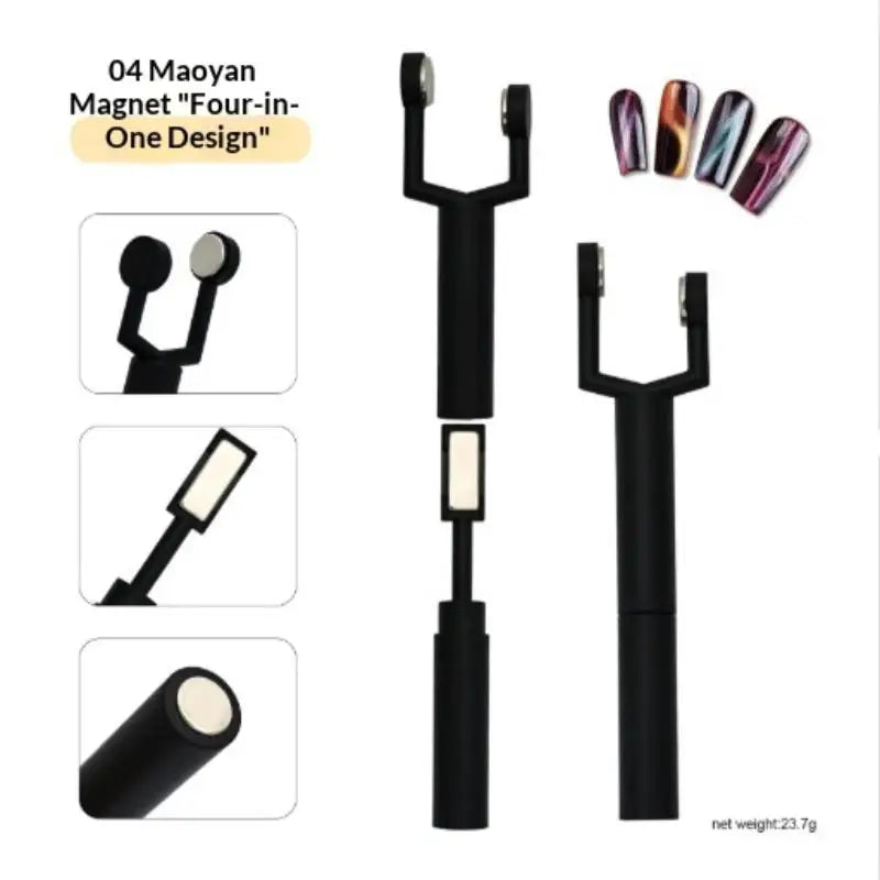3-in-1 Cat Eye Nail Magnet Pen – Dual Head UV Gel Nail Art Tool