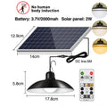 Solar Pendant Lights Remote Control Dimmable 3000K-6000K Outdoor Zpaxo A China Mainland