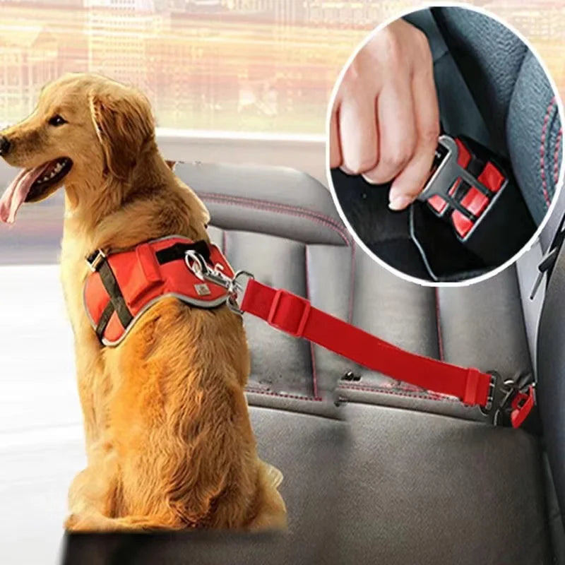 Pet Cat Dog Car Seat Belt Adjustable Safety Travel Clip Reflective