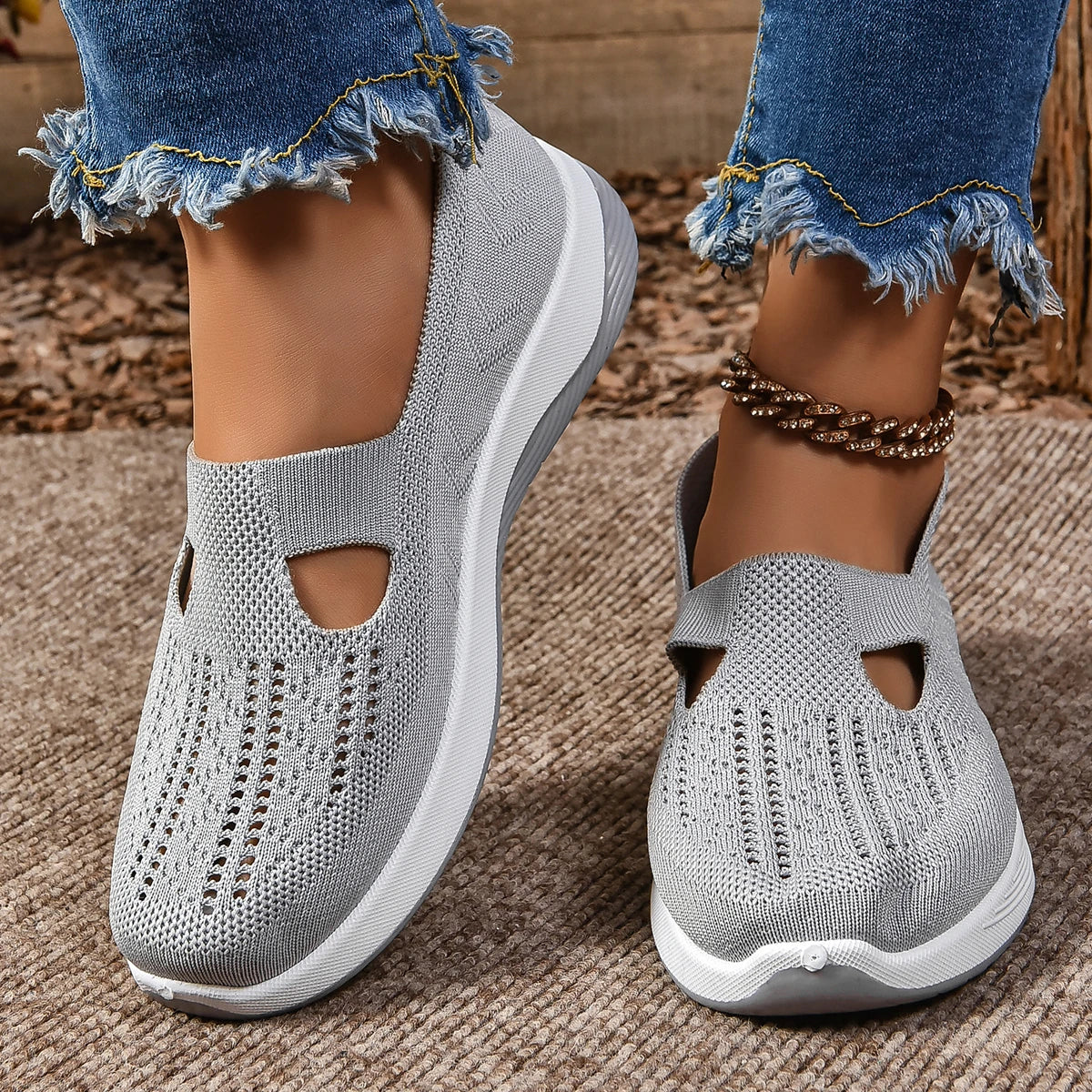 Women's Shoes Spring Middle Aged Elderly Mom Soft Soled Breathable Zpaxo A24 43