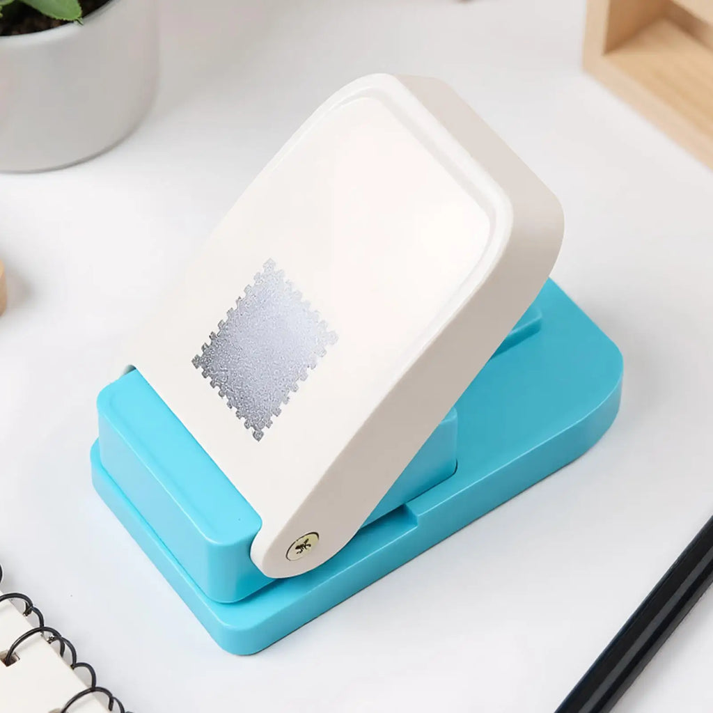 Rectangle Postage Stamp Punch Lever Action Craft Punch for Paper Crafting Scrapbooking Various Materials Punching Tool Zpaxo Default Title