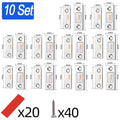 Strong Magnetic Cabinet Catches Ultra-Thin Door Magnets Stops Invisible Adhesive Drawer Magnet Catch for Kitchen Closet Closer Zpaxo 10 Set-Silver
