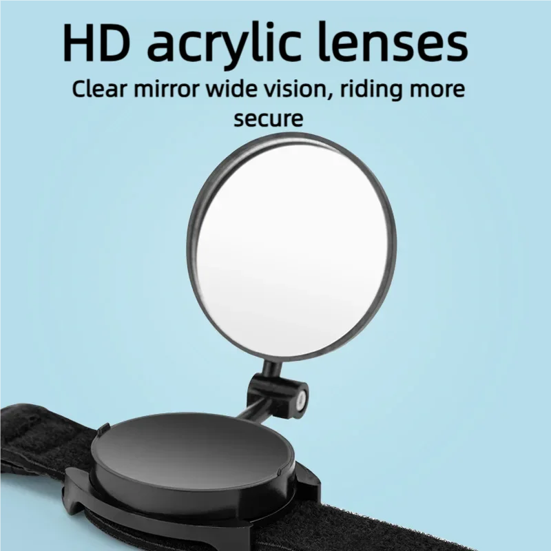 360-Degree Rotatable Bicycle Mirror Rearview Wristband Rear View Arm Back Wrist Strap Motorbike Rear Reflector Riding Equipment Zpaxo