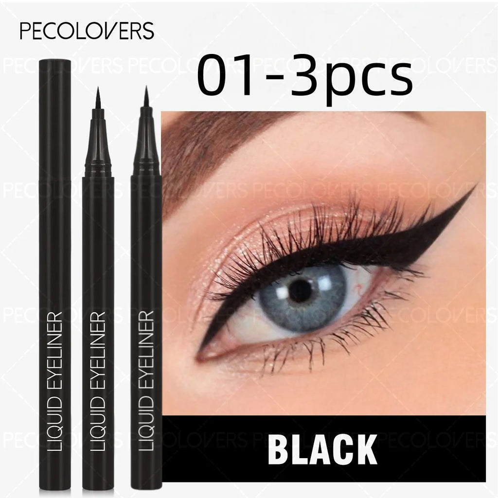 3pcs Waterproof Fast Dry Eyeliner Black Liquid Eyeliner Pen Eye Liner Pencil Make-up for Women Cosmetics Zpaxo 02