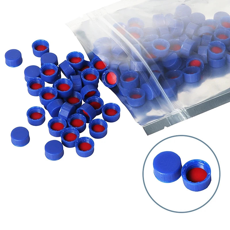 Blue Open-topped Polypropylene Cap Plastic Septa Chromatography Vial Zpaxo Solid cover