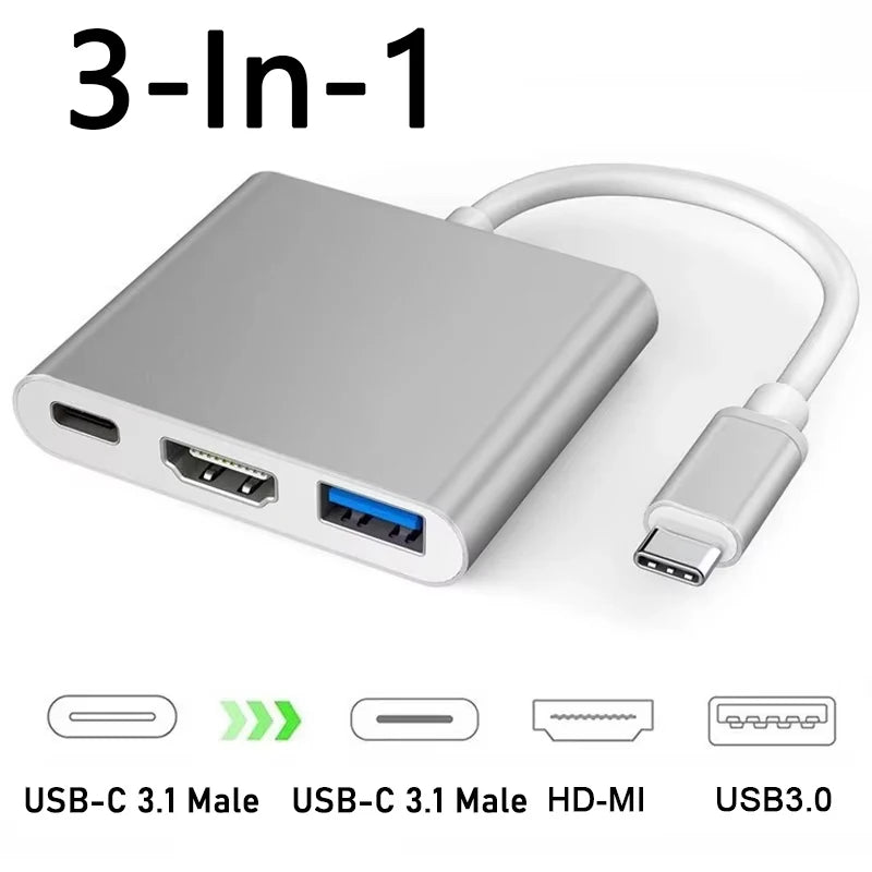 USB-C HDMI-compatible 1 Cable Converter USB 3 C HD 4K 0 Adapter