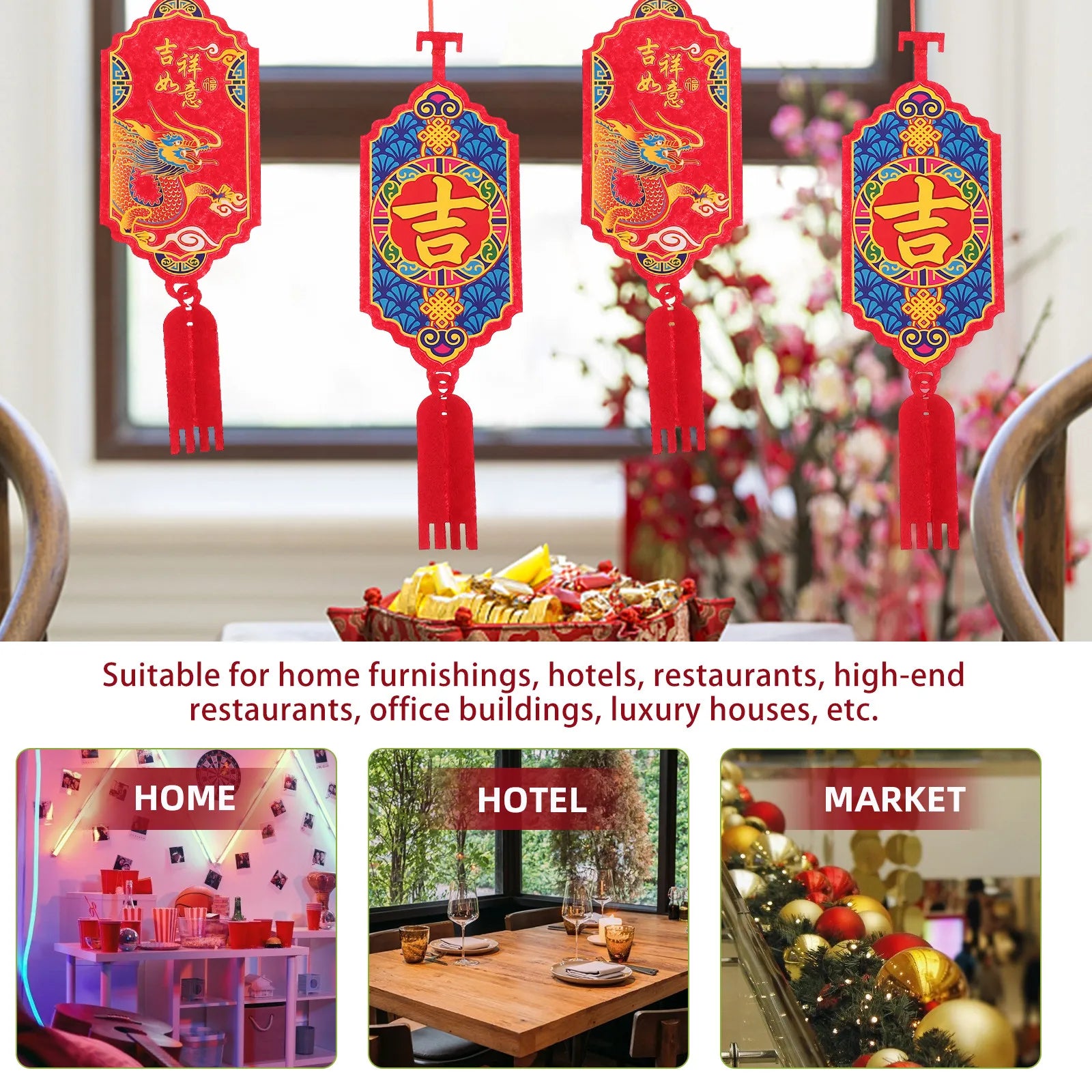 Auspicious Chinese Year Hanging Ornament Delicate Wear-resistant