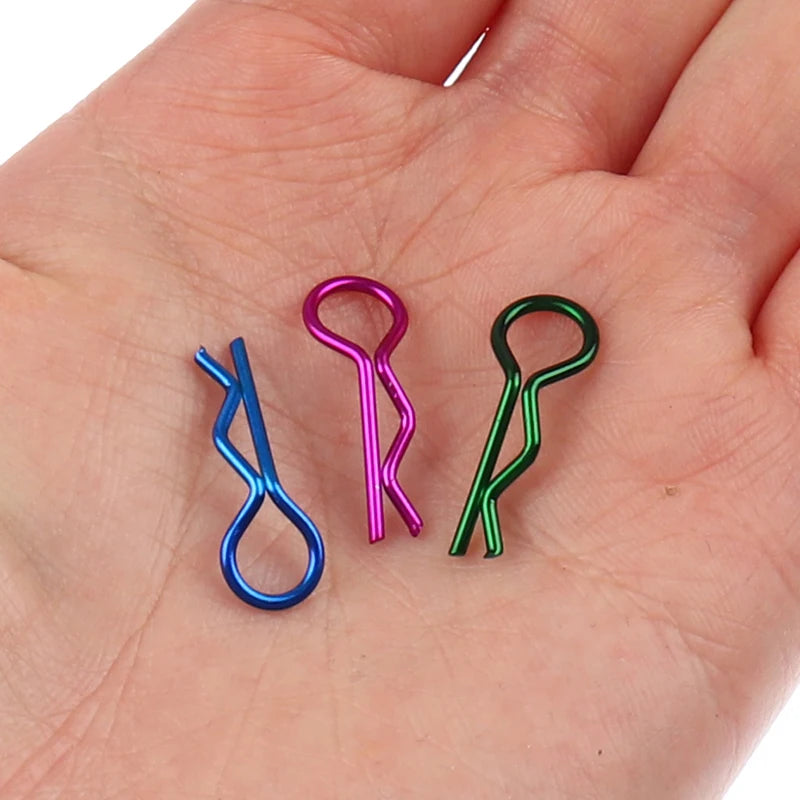 10pcs Stainless Steel Body Clips R Pin Shell for Redcat HSP 1/10 RC Car Parts Zpaxo