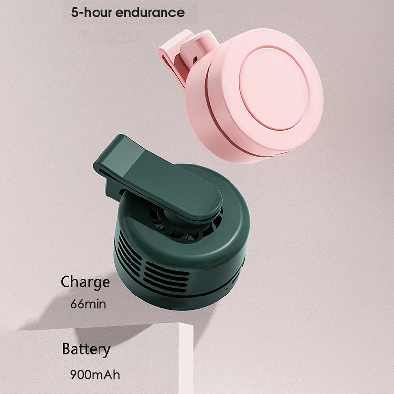 Clip-On Neck Fan – Portable USB Rechargeable Mini Desk Fan Portable Neck Fan Zpaxo