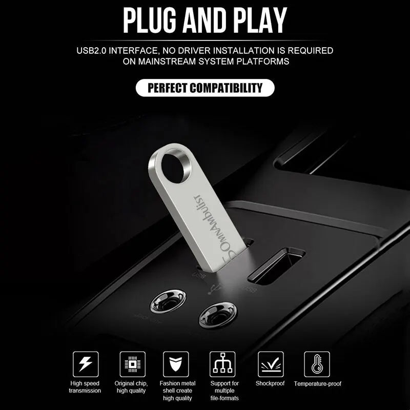 SomnAmbulist Pen Drive 32GB 64GB 128GB High Speed USB2.0 for PC Mobile Mini Pen Drive 16GB 32GB USB Flash Drive 64GB 8GB 4GB Zpaxo
