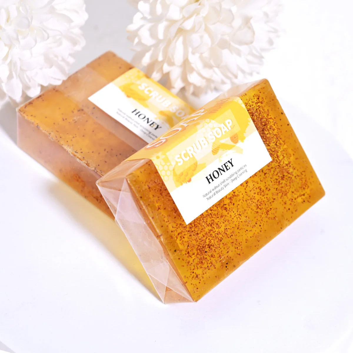 Honey Walnut Scrub Soap – Natural Handmade Facial & Body Bar Handmade Scrub Soap Zpaxo