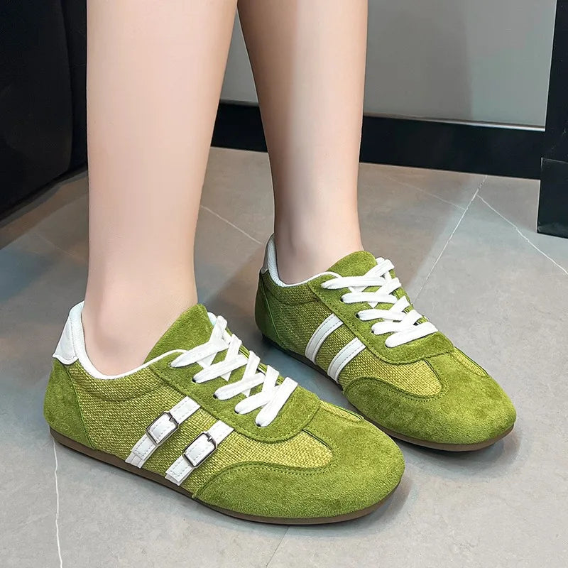 2026 Fashion Lace Up Women's Sneakers Comfortable Soft Non-slip Flat Zpaxo