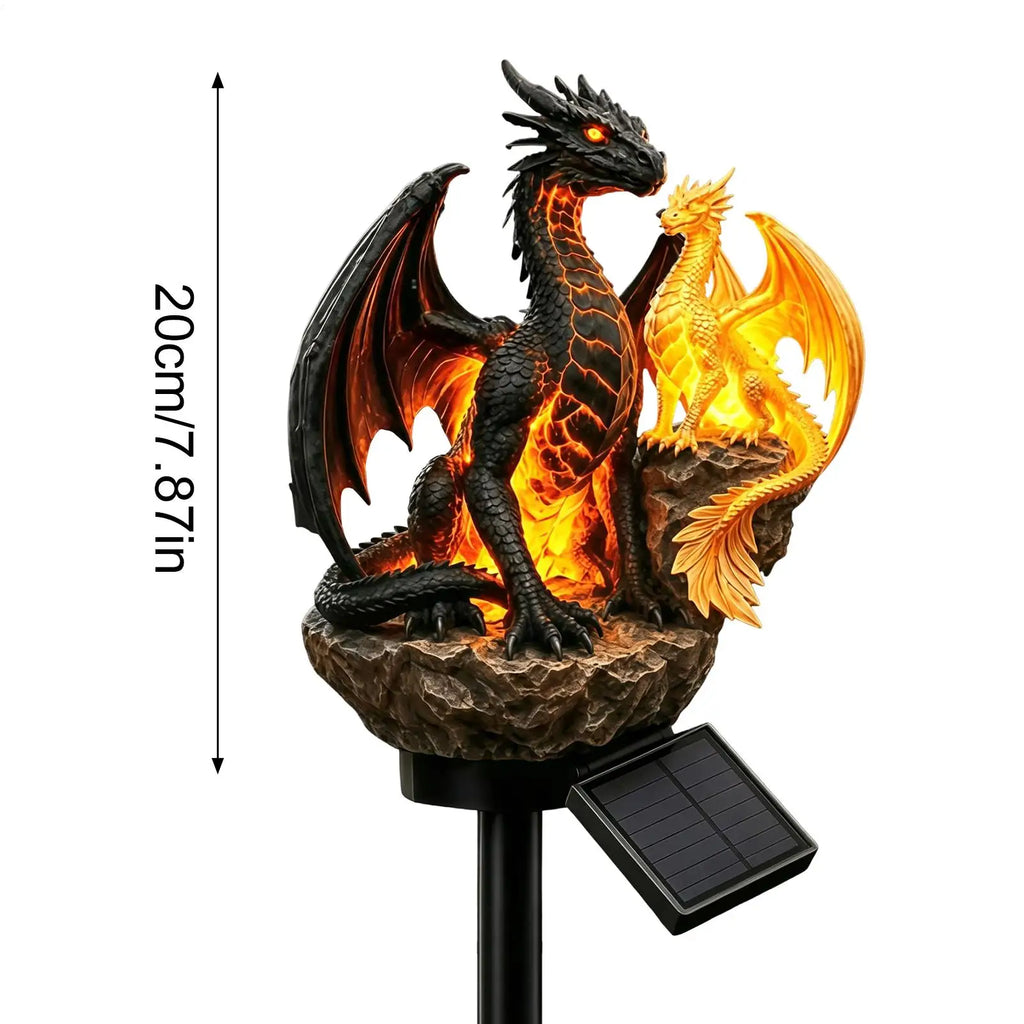 Dragon Solar Lights Outdoor Garden Decor Sculpture Lighting Sidewalk