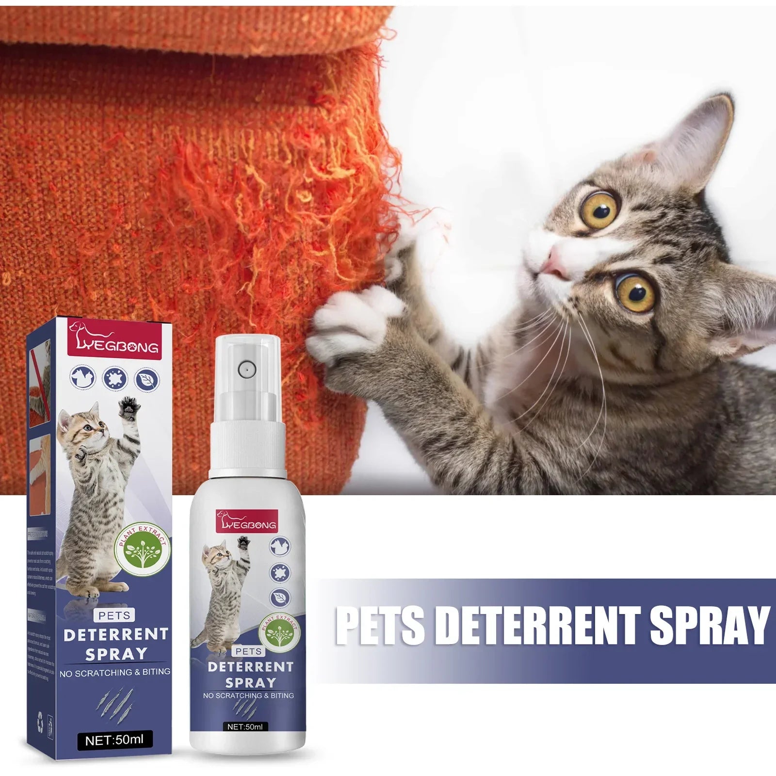 50ml Cat Scratch Deterrent Spray – Natural Citrus Formula