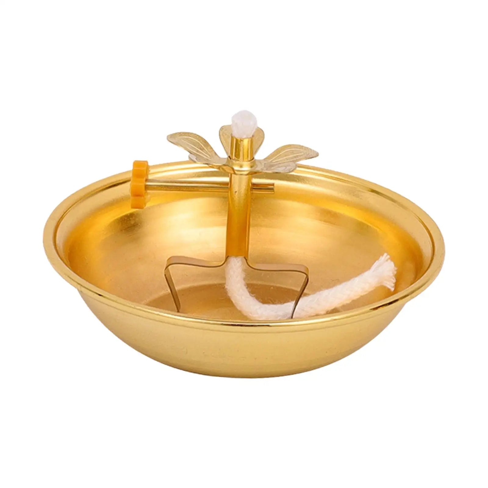 Ghee Lamp Holder Oil Lamp Dish Dimmable Buddhist Alloy Butter Lamp Holder for Living Room Home Desktop Decoration Ornament Zpaxo Style A