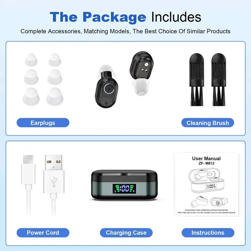 Hearing Amplifiers Earbud Digital In-ear Enhancer Sound Voice
