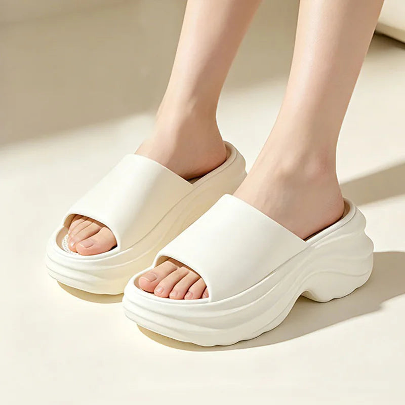Women's EVA Platform Slippers Women Thick Sole Non Slip Beach Slides
