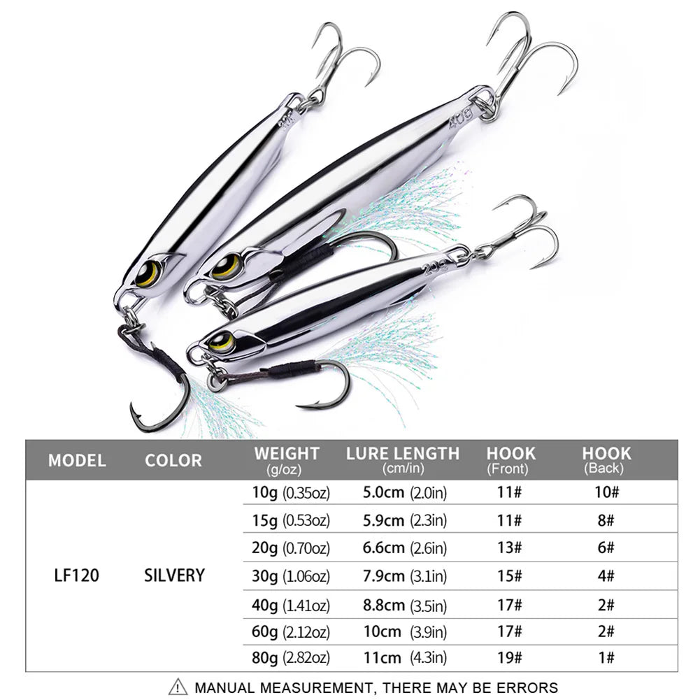 Metal Fishing Lure Artificial Bait Hard Saltwater Jigging Accessories
