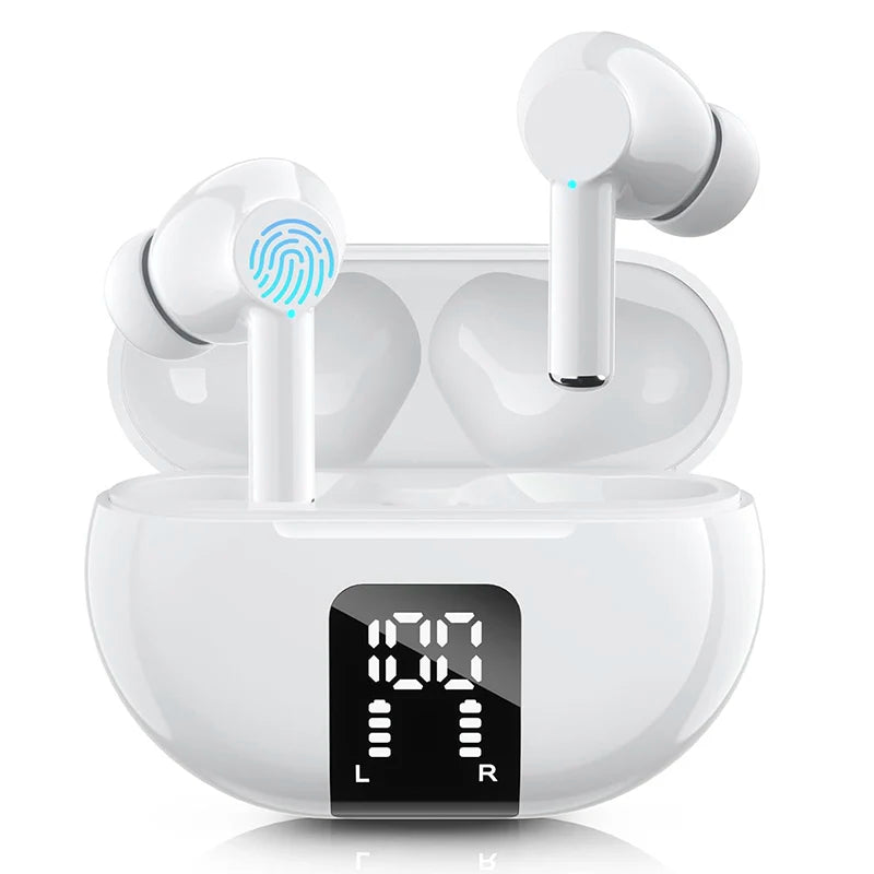 Wireless Earphone Bluetooth 5 3 Headphone 60H Playback LED Power