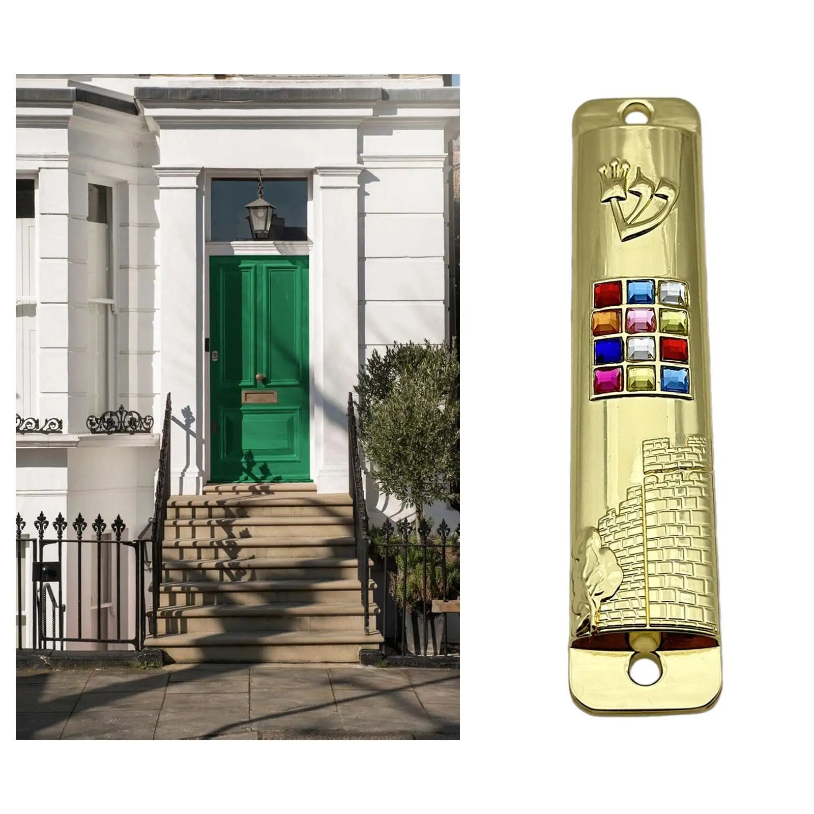 Mezuzah for Door House Wall Art (10.6cm in Long) Housewarming Gift Easy Installation Crafts Mezuzah Plaque Home Decoration Zpaxo