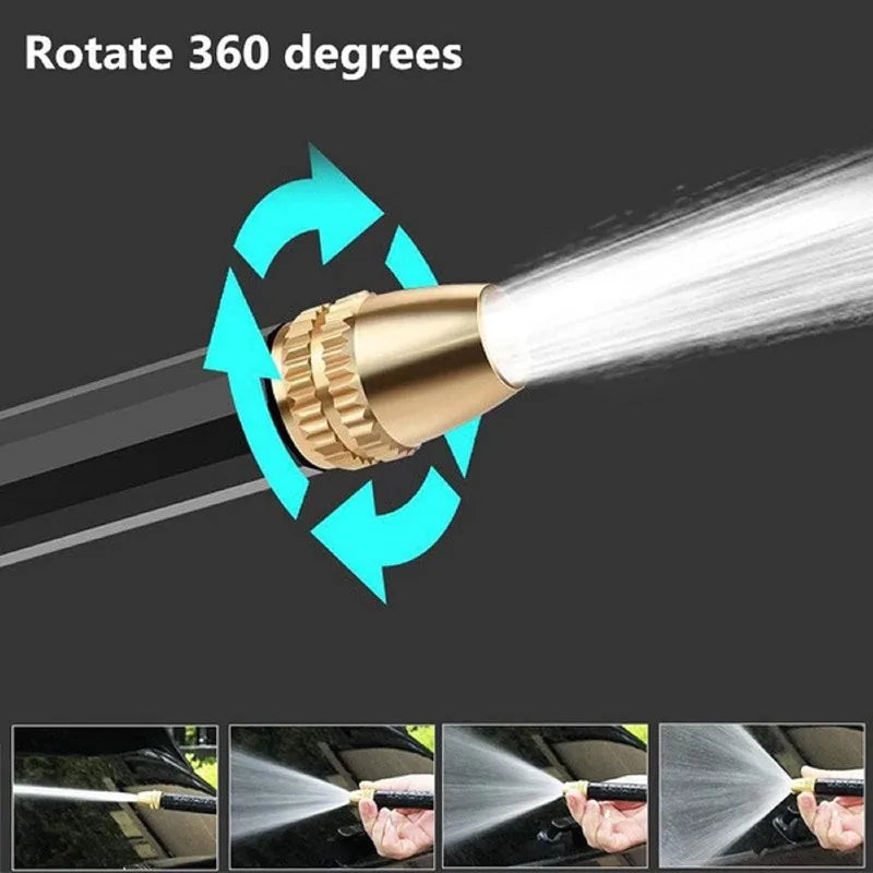 High-Pressure Car Wash Water Gun – 4-Mode Copper Nozzle