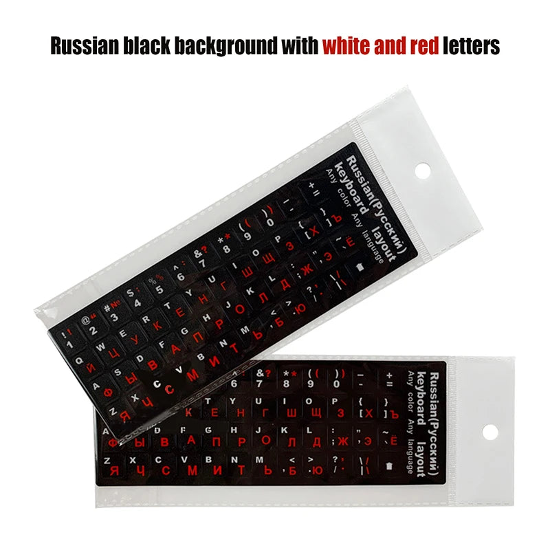 Dust Protection Russian Keyboard Stickers Black Computer Laptop Zpaxo A6