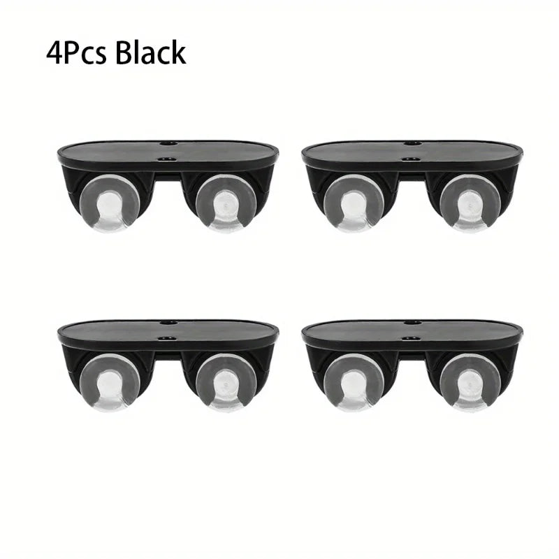 Mini Caster Pulley Storage Box Universal Silent No Scratches Zpaxo black