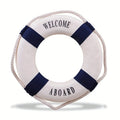 Nautical Red Blue Life Buoy Statue Room Decor Home Scene Desktop