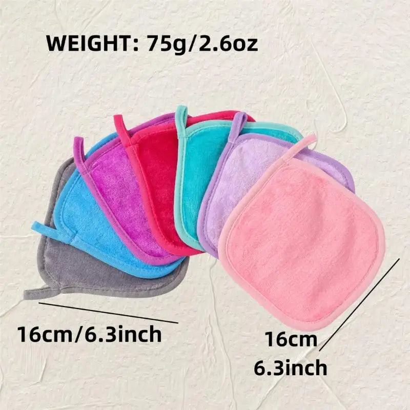 Pack Of 7 Washable Cotton Wash Mitt Washcloths For Everyday and Travel Use Zpaxo