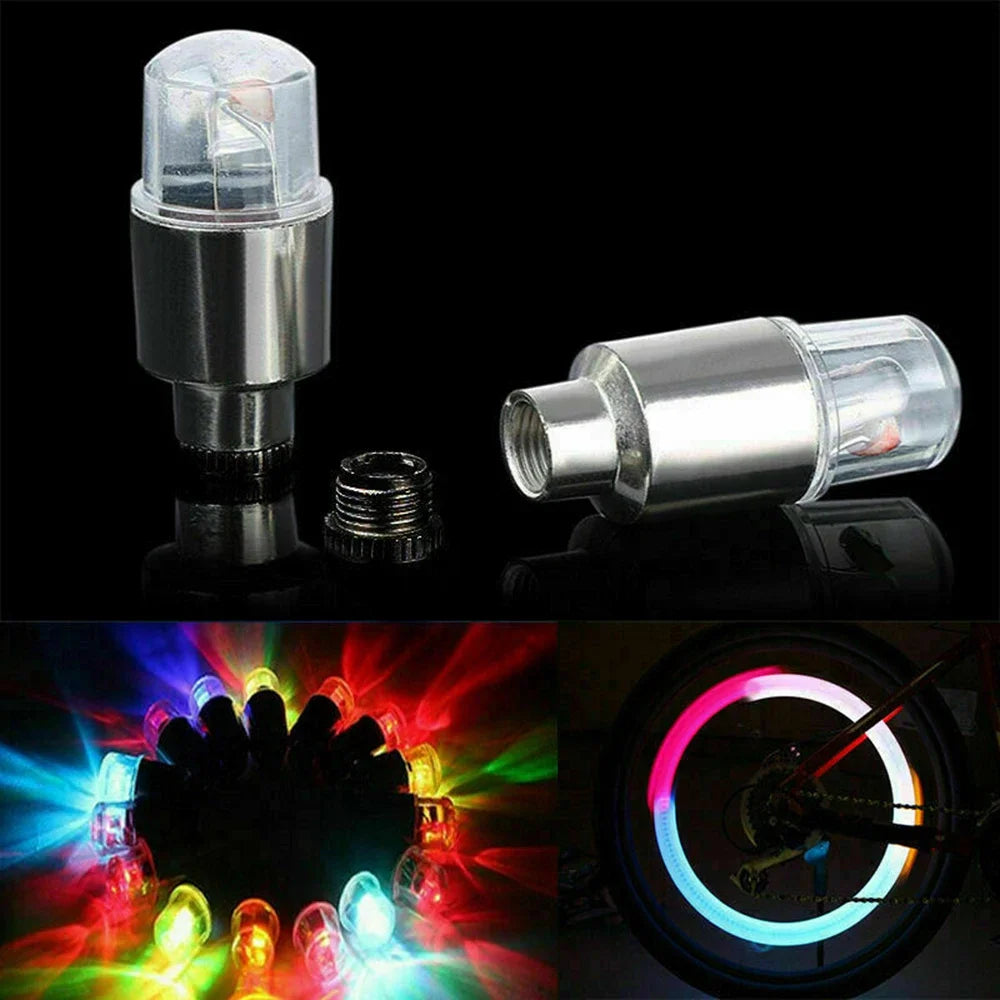 LED Tire Valve Caps – Glowing Wheel Lights for Cars & Bikes