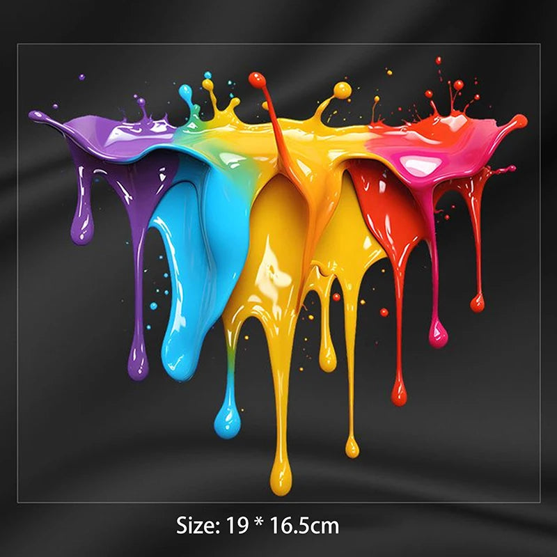 Dopamine Fluid Paint Vinyl Car Decal Sticker – Reflective Window