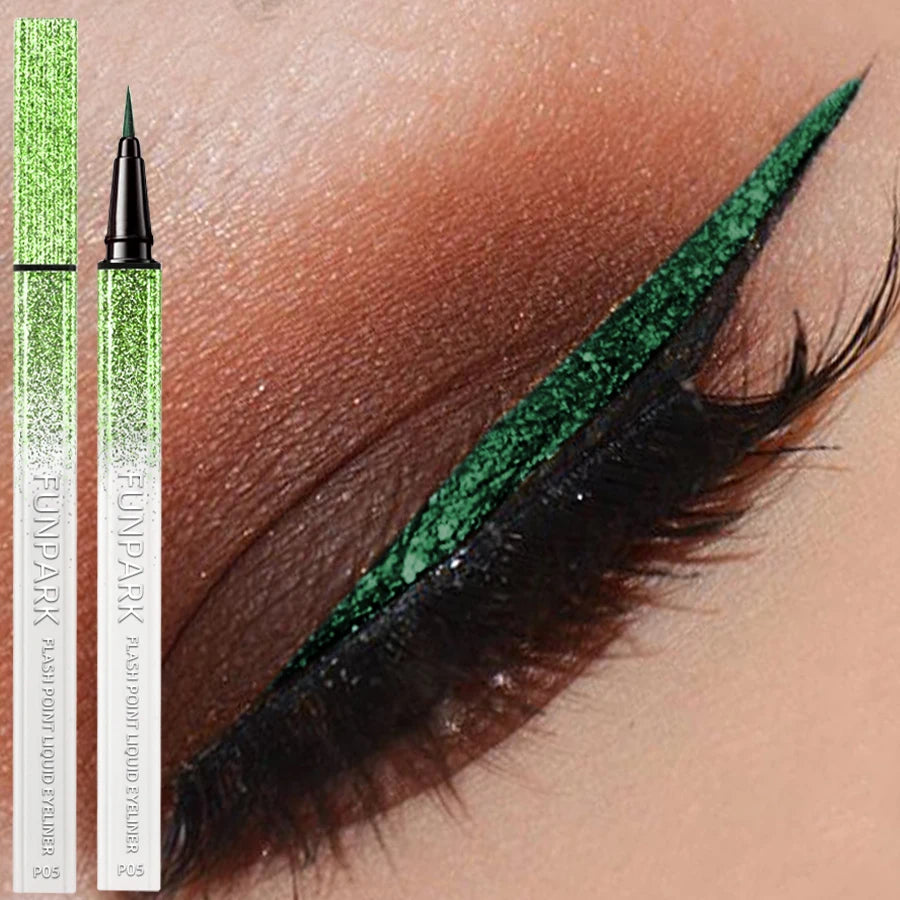 Green Waterproof Eyeliner Sweat-proof Long Lasting Non-smudged Fast