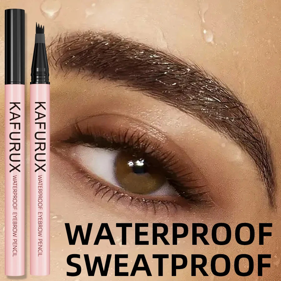 6 Colors Brown Eyebrow Pen Waterproof 4 Split Tip Black Eyebrows