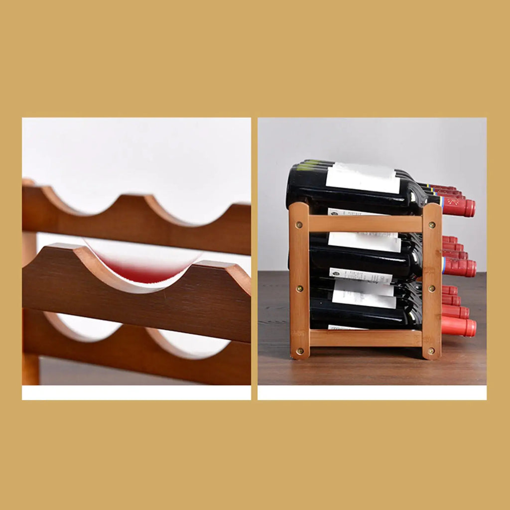 Wine Rack 8-Bottle 2-Tier Countertop Display Organizer Wine Rack Organizer for Friends Adults Men Women Enthusiasts Wedding Zpaxo
