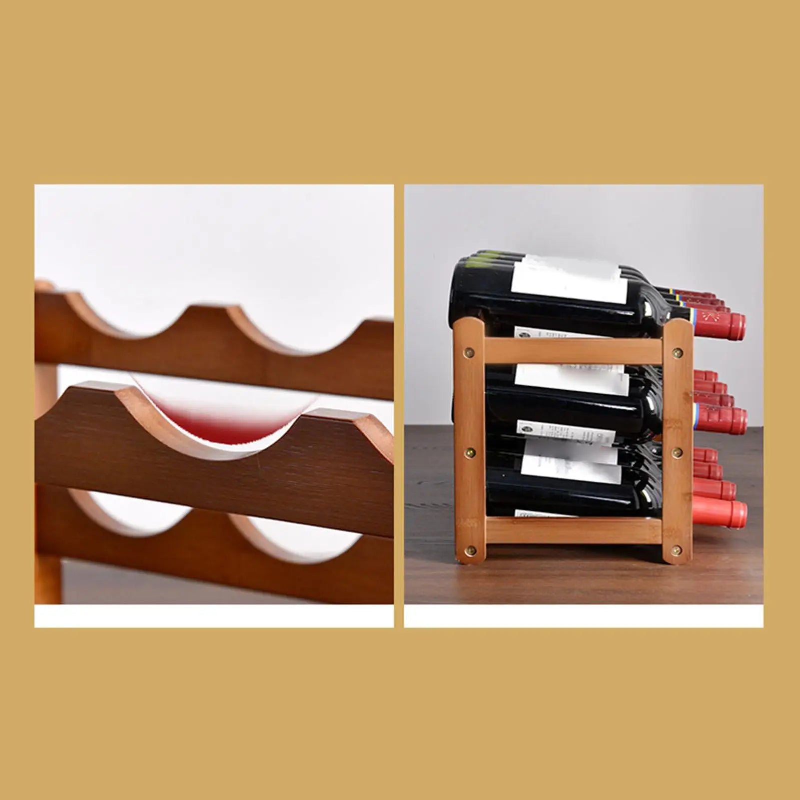 Wine Rack 8-Bottle 2-Tier Countertop Display Organizer Wine Rack Organizer for Friends Adults Men Women Enthusiasts Wedding Zpaxo