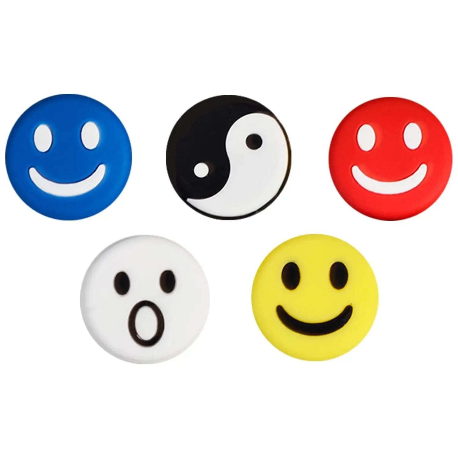 Tennis Racket Vibration Dampeners – 5-Pack Colorful Shock Absorbers