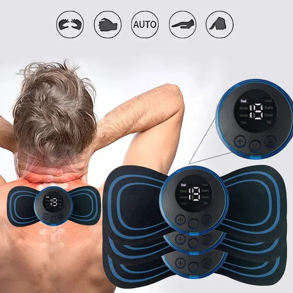 1 5 EMS Neck Electric Massager Cervical Patch 8 Modes 19 Levels