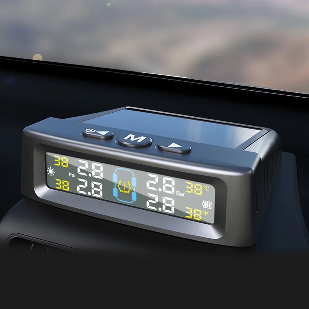 Tire Pressure Monitoring System 4 Sensors Monitor Universal TPMS Car