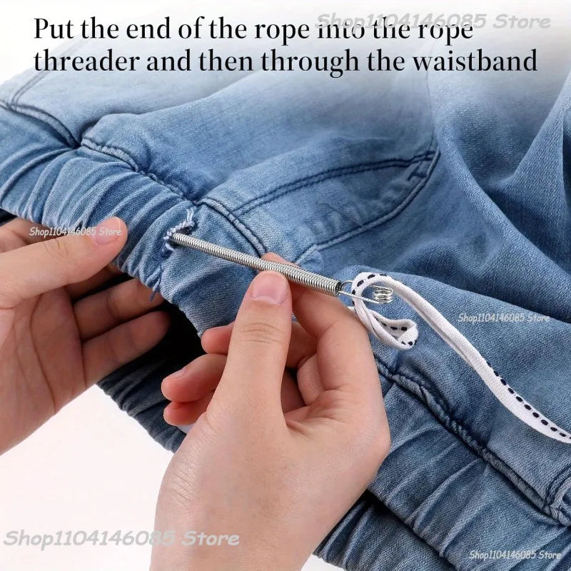 1/50Pcs Spring Drawstring Threader Clip Rope Threading Tool Bendable Drawstring Thread Multi Functional DIY Sewing Accessories Zpaxo