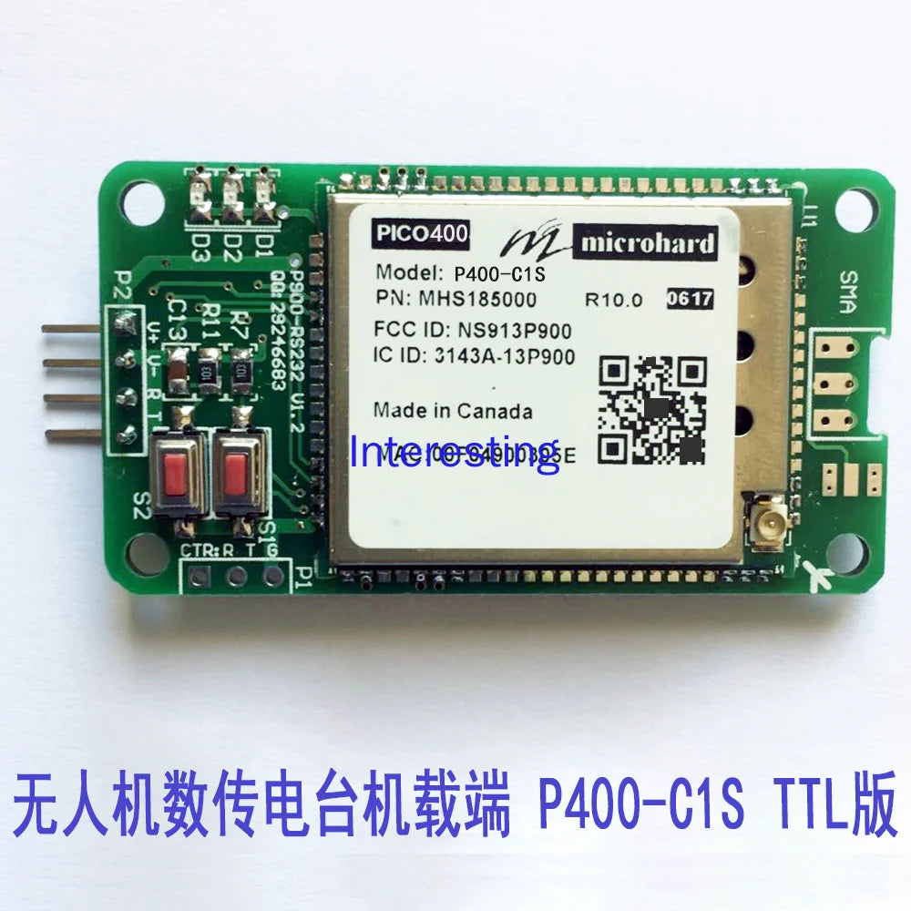 Microhard P400-C1S Module Encrypted Data Transmission Radio 100 Kilometers UAV Aerial Photography Robot Zpaxo
