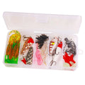 Fishing Lure Soft Hard Bait Hooks Swivels Tackle Box Bass Pike Crank