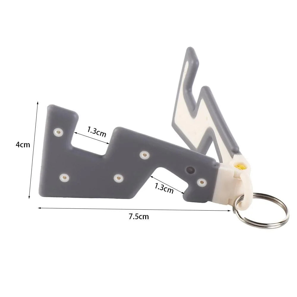 Keyring Desk Phone Holder Keychain Foldable Ultra Thin Keychain Mobile Phone Stand Lightweight Mini Zpaxo