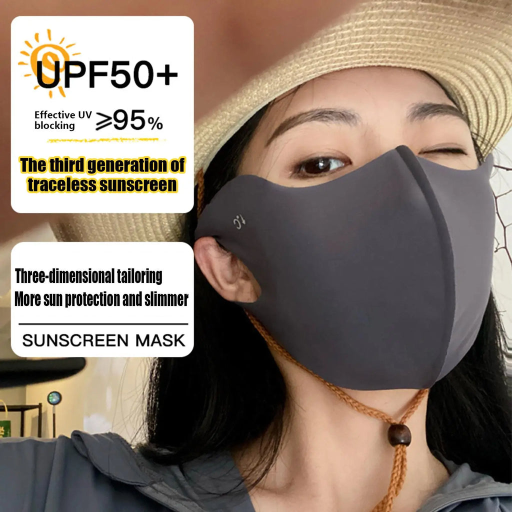 Women's UPF 50+ Ice Silk UV Face Cover – Cooling & Breathable UV Face Cover Zpaxo