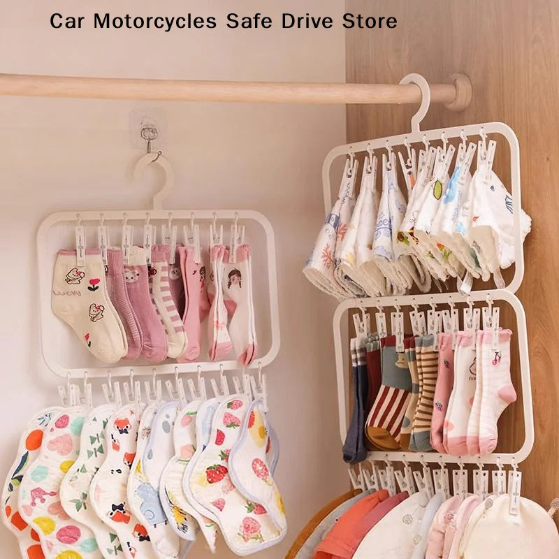 CMMulti-clip Sock Drying Rack Multi-functional Removable Space-saving